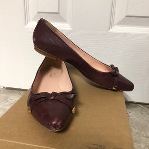 Kate Spade Plum/Maroon Pointed Toe Flats Size 7 (Used)